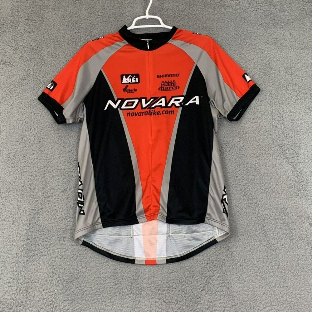 REI Co-op NOVARA Men's XL Cycling Jersey Short Sleeve Zip Multicolor Wicking